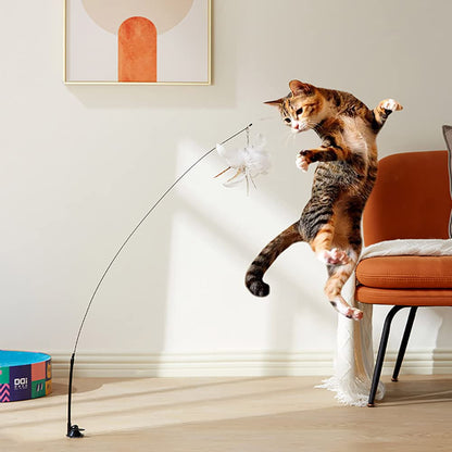 Hands-Free Interactive Bird Simulation Cat Wand Toy