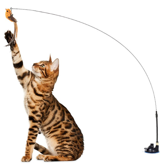 Hands-Free Interactive Bird Simulation Cat Wand Toy